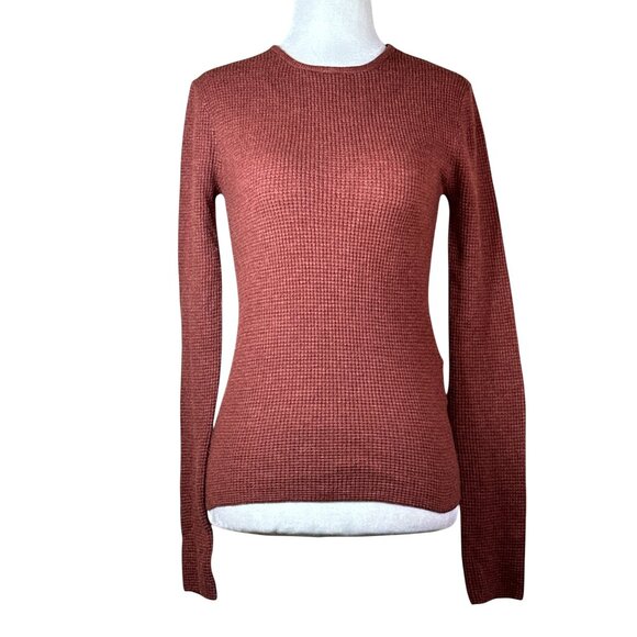 Fear of God ESSENTIALS Waffle Fitted Long Sleeve in Crimson X-Small New Womens - Picture 5 of 12